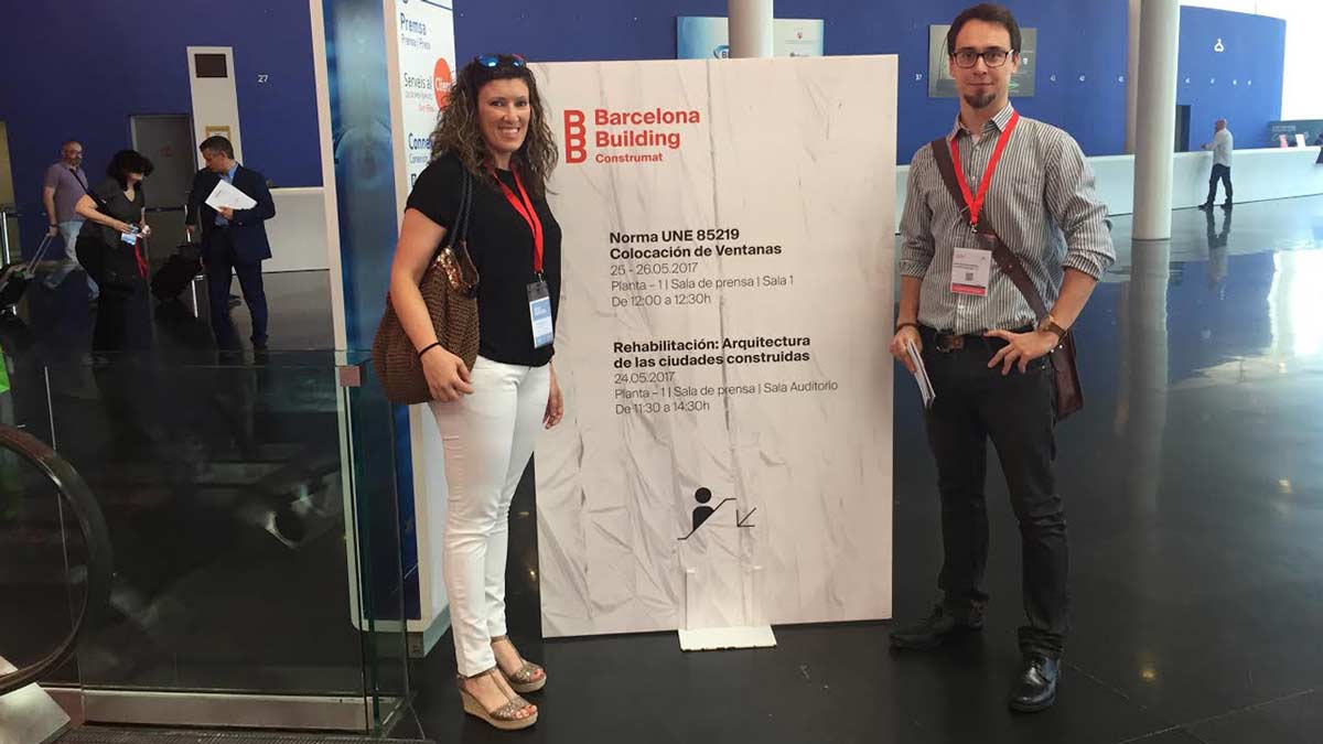 Carreté Finestres fabricantes de ventanas y cerramientos y Adria Garriga arquitecto visita Barcelona Building Construmat
