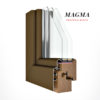 Carreté Finestres - ventana de madera y aluminio de color marrón - Ventanas mixtas Magma